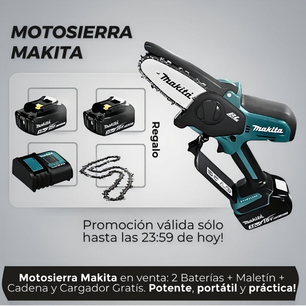 Motosierra Alemana MAK1T4 MOTOCORTE - DOBLE Batería Recargable + Accesorios SOLO HOY HASTA 23:59!!!